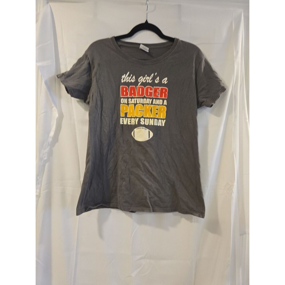 Gildan Badger and Packer Football Fan Graphic T-Shirt